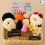 All-in-one beauty gift hamper basket for women with makeup sponges, claw clips, scrunchies, juda bun, and artificial flowers
